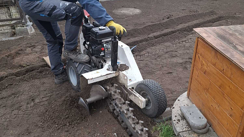 Příprava na pokládání závlah